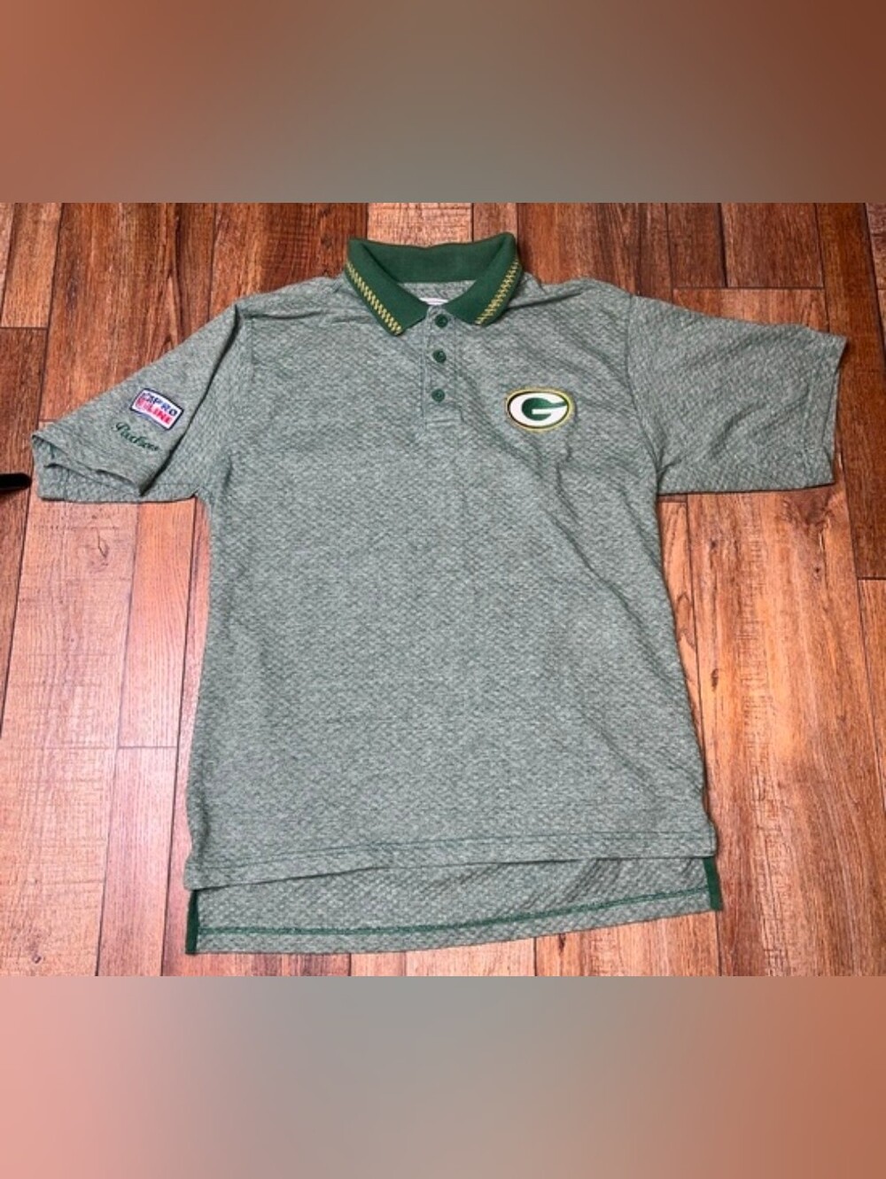 VTG 100% Cotton 90s Green Bay Packers Starter Pro Line Polo Green M (Fits L) - Picture 10 of 10
